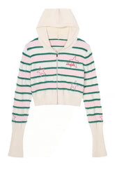 Sweat à capuche rayé avec broderie Fall Star